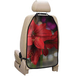 Red Amaryllis Print Car Seat Organizers
