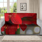 Red Amaryllis Print Futon Protector