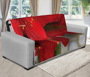 Red Amaryllis Print Futon Protector