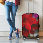 Red Amaryllis Print Luggage Cover