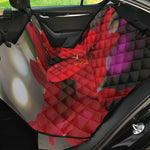 Red Amaryllis Print Pet Car Back Seat Cover