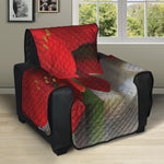 Red Amaryllis Print Recliner Protector