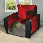 Red Amaryllis Print Recliner Protector