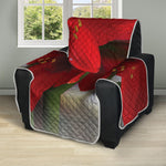 Red Amaryllis Print Recliner Protector