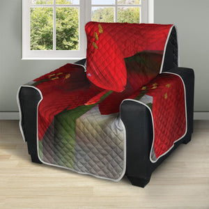 Red Amaryllis Print Recliner Protector