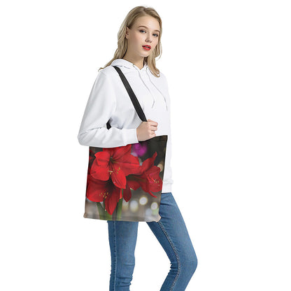 Red Amaryllis Print Tote Bag
