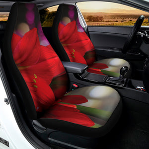 Red Amaryllis Print Universal Fit Car Seat Covers