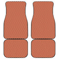 Red And Beige Japanese Pattern Print Front and Back Car Floor Mats