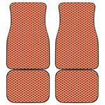 Red And Beige Japanese Pattern Print Front and Back Car Floor Mats