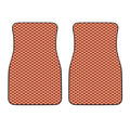 Red And Beige Japanese Pattern Print Front Car Floor Mats