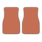 Red And Beige Japanese Pattern Print Front Car Floor Mats