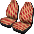Red And Beige Japanese Pattern Print Universal Fit Car Seat Covers