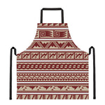 Red And Beige Southwestern Pattern Print Apron