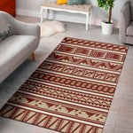 Red And Beige Southwestern Pattern Print Area Rug