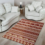 Red And Beige Southwestern Pattern Print Area Rug