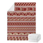Red And Beige Southwestern Pattern Print Blanket