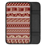 Red And Beige Southwestern Pattern Print Car Center Console Cover
