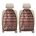 Red And Beige Southwestern Pattern Print Car Seat Organizers