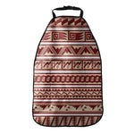 Red And Beige Southwestern Pattern Print Car Seat Organizers