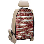 Red And Beige Southwestern Pattern Print Car Seat Organizers