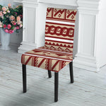 Red And Beige Southwestern Pattern Print Dining Chair Slipcover