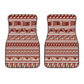 Red And Beige Southwestern Pattern Print Front Car Floor Mats