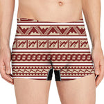 Red And Beige Southwestern Pattern Print Men's Boxer Briefs