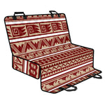 Red And Beige Southwestern Pattern Print Pet Car Back Seat Cover