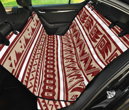 Red And Beige Southwestern Pattern Print Pet Car Back Seat Cover