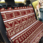 Red And Beige Southwestern Pattern Print Pet Car Back Seat Cover