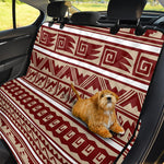 Red And Beige Southwestern Pattern Print Pet Car Back Seat Cover