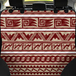 Red And Beige Southwestern Pattern Print Pet Car Back Seat Cover
