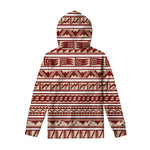 Red And Beige Southwestern Pattern Print Pullover Hoodie