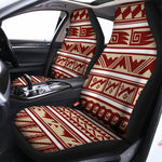 Red And Beige Southwestern Pattern Print Universal Fit Car Seat Covers