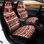 Red And Beige Southwestern Pattern Print Universal Fit Car Seat Covers