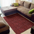 Red And Black African Ethnic Print Floor Mat
