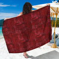 Red And Black African Ethnic Print Beach Sarong Wrap