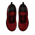 Red And Black African Ethnic Print Black Sneakers