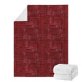 Red And Black African Ethnic Print Blanket