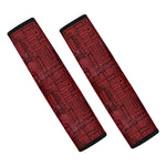 Red And Black African Ethnic Print Car Seat Belt Covers