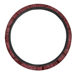 Red And Black African Ethnic Print Car Steering Wheel Cover