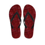 Red And Black African Ethnic Print Flip Flops