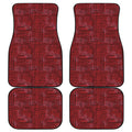 Red And Black African Ethnic Print Front and Back Car Floor Mats