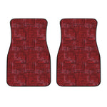 Red And Black African Ethnic Print Front Car Floor Mats
