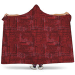 Red And Black African Ethnic Print Hooded Blanket