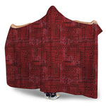 Red And Black African Ethnic Print Hooded Blanket