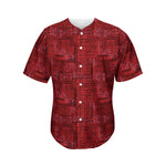 Red And Black African Ethnic Print Men's Baseball Jersey