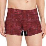 Red And Black African Ethnic Print Men's Boxer Briefs