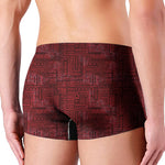Red And Black African Ethnic Print Men's Boxer Briefs