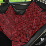 Red And Black African Ethnic Print Pet Car Back Seat Cover